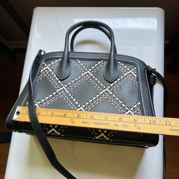 Kate Spade Knott Plaid Stitched Medium Zip-top Satchel EUC - Picture 7 of 10